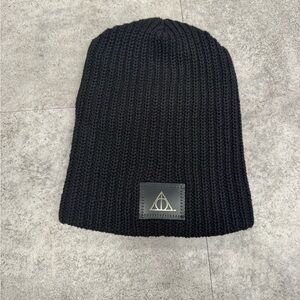 Love Your Melon Harry Potter Deathly Hallows Black Knit Hat